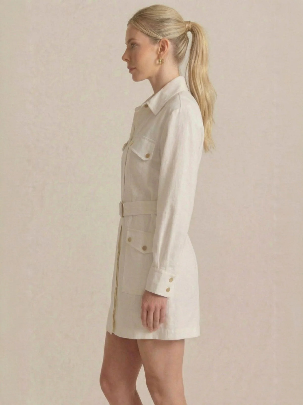 Belky White Short Dress