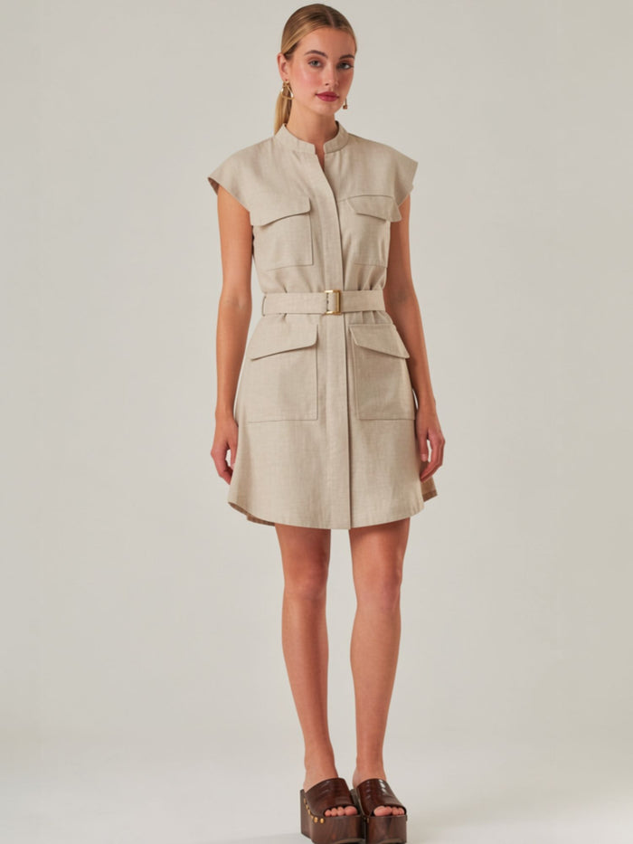 Aura Short Dress Natural