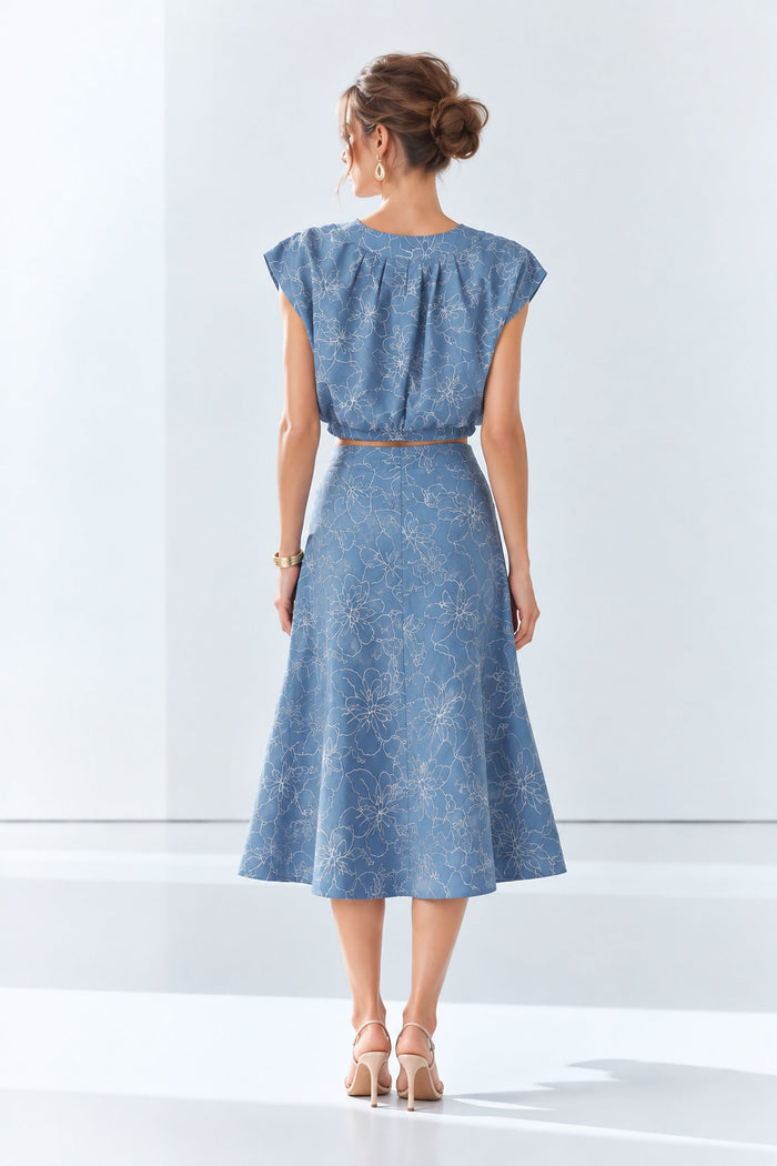 Falda Trina Baby Blue