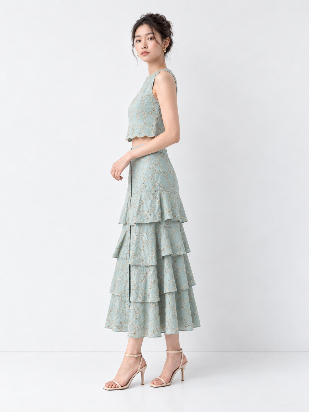 Falda Larga Dolores Baby Blue