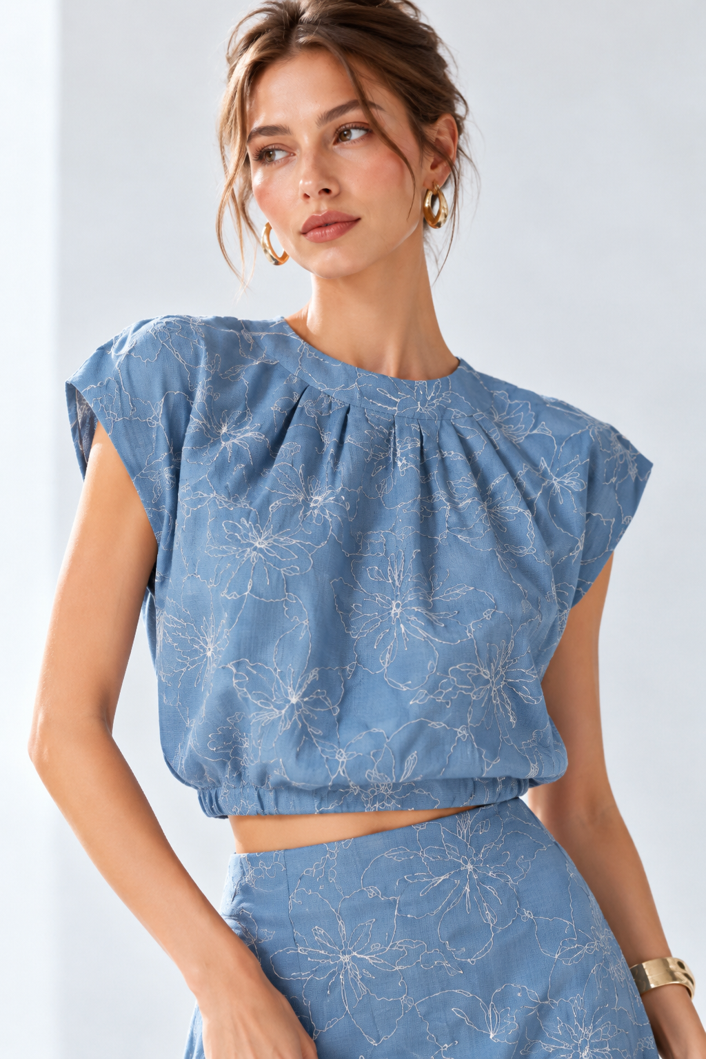 Blusa Trina Baby Blue