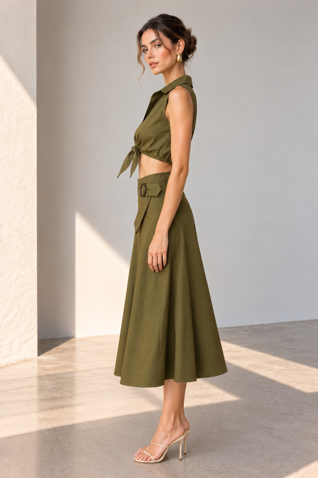 Manola Maxi Skirt Olive