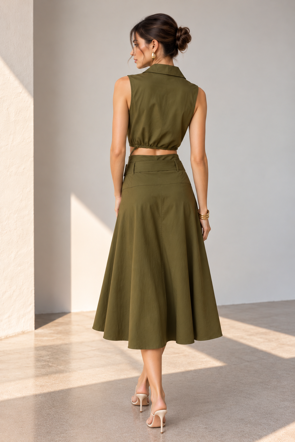 Manola Maxi Skirt Olive