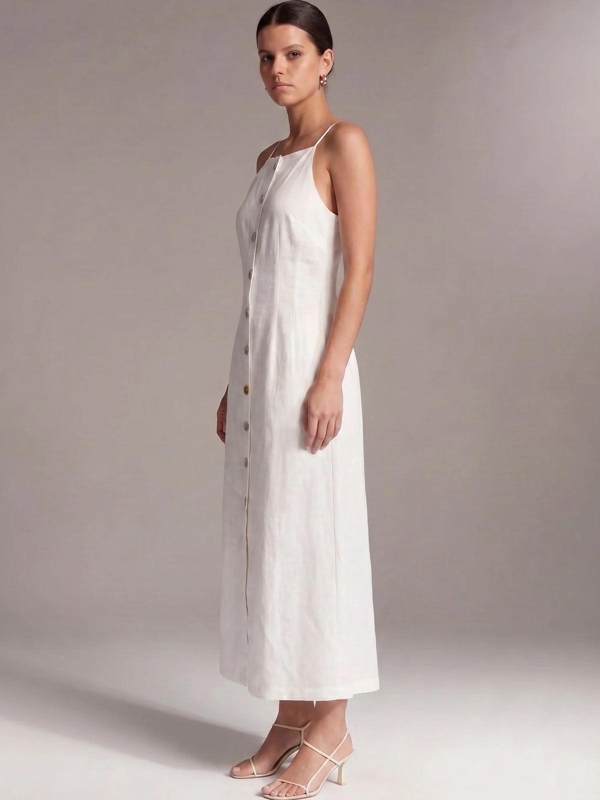 Uvela Long Dress White
