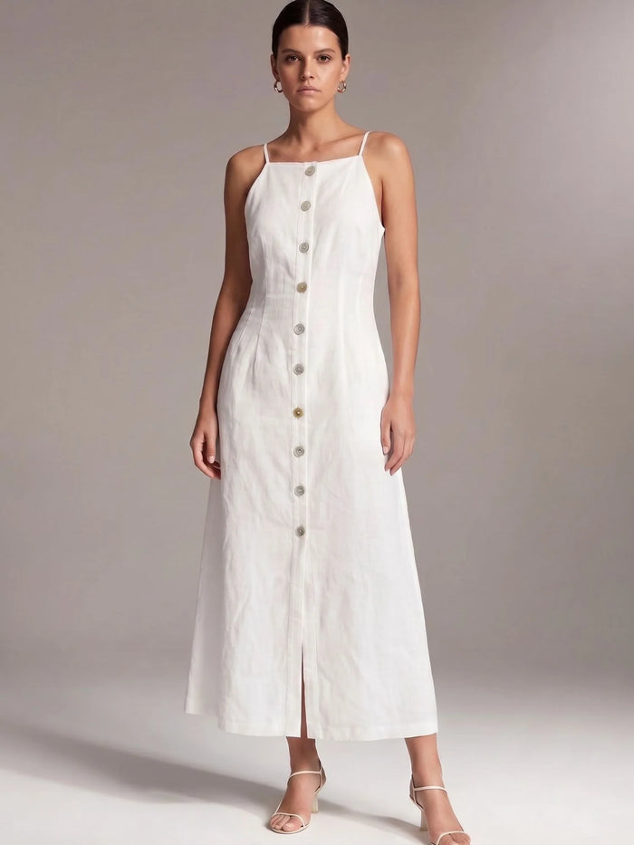 Uvela Long Dress White