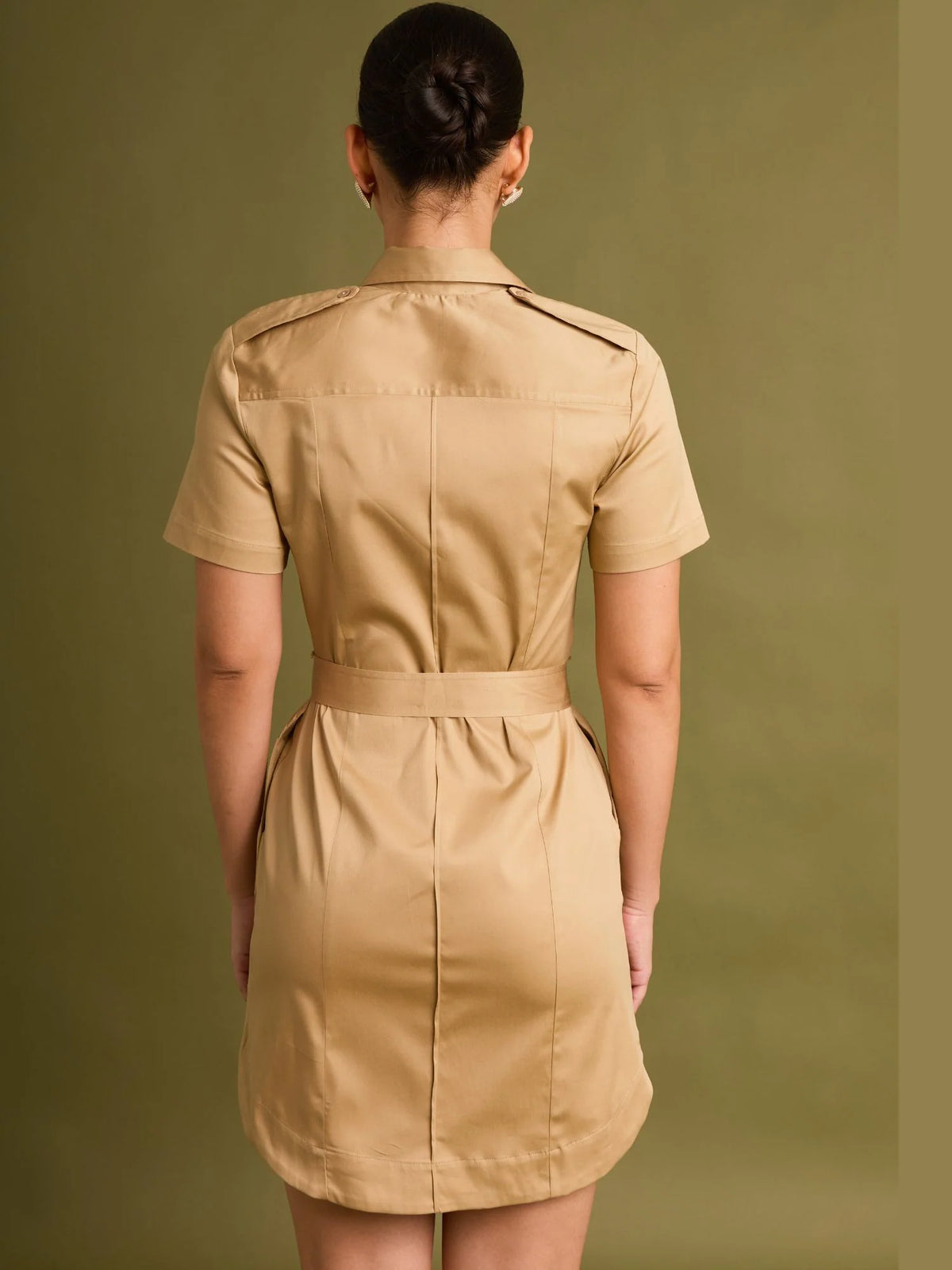 Irma Camel Short Dress