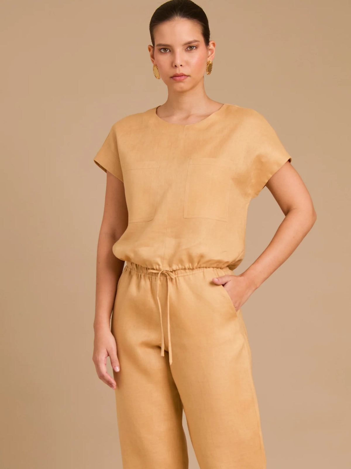 Rosmel Camel Blouse