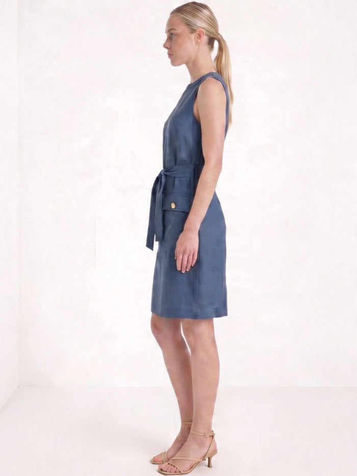 Gabyna Navy Short Dress