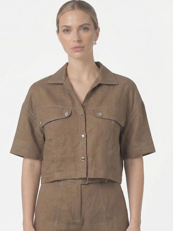 Eucaris Taupe Blouse