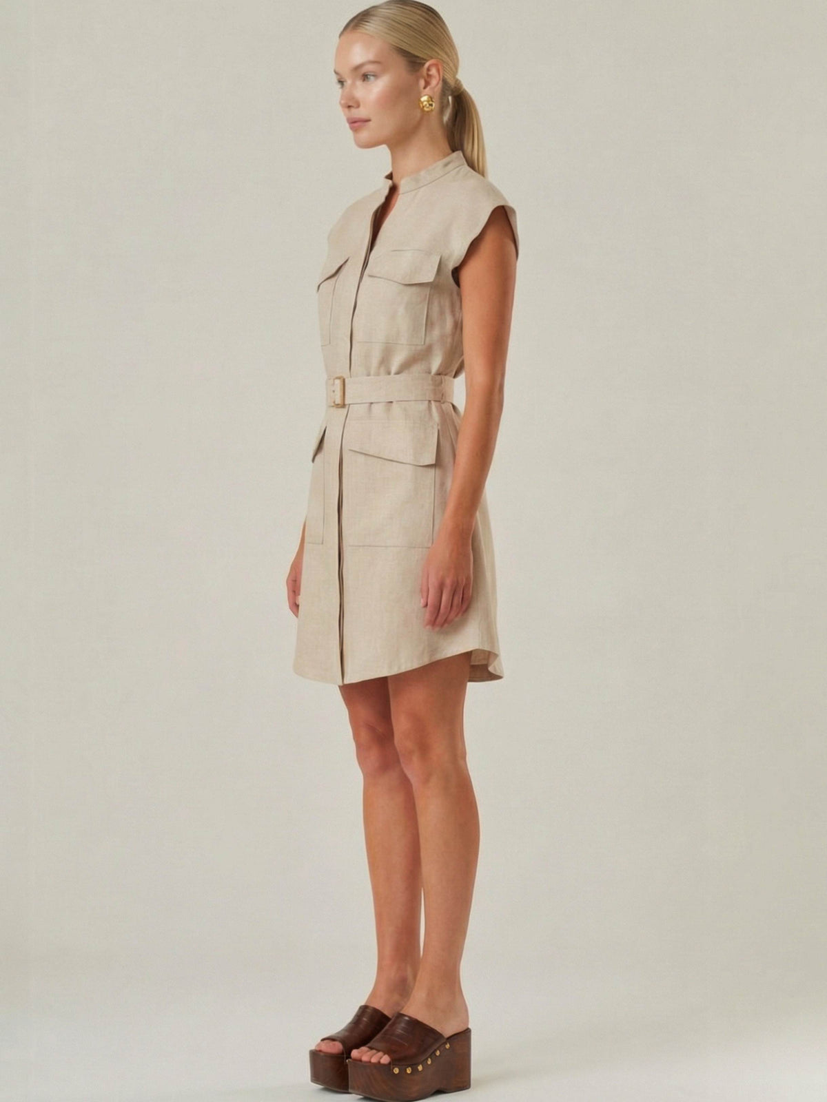 Aura Short Dress Natural