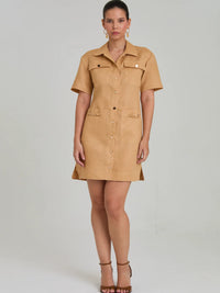 Lavanda Camel Short Dress