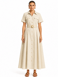 Poesía Long Sand Dress