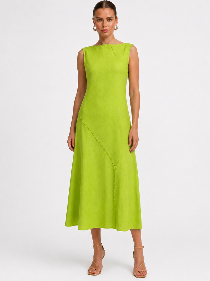 Alanis Lime Long Dress