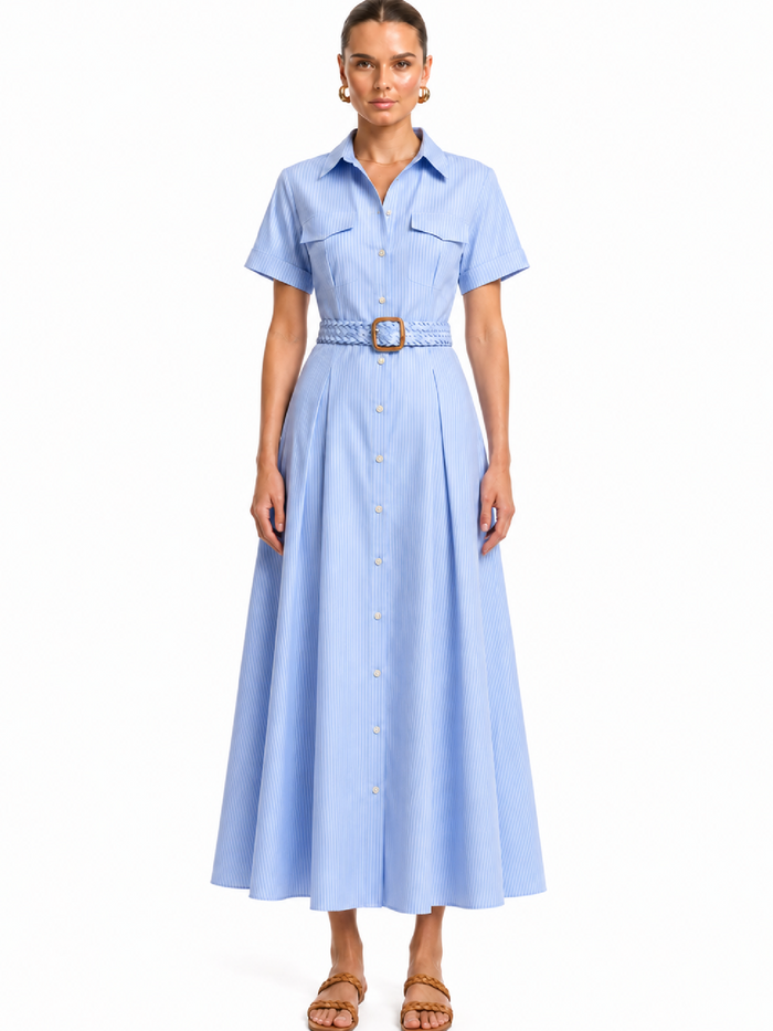 Poesía Long Blue Dress