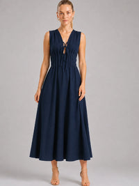 Alcala Navy Maxi Dress