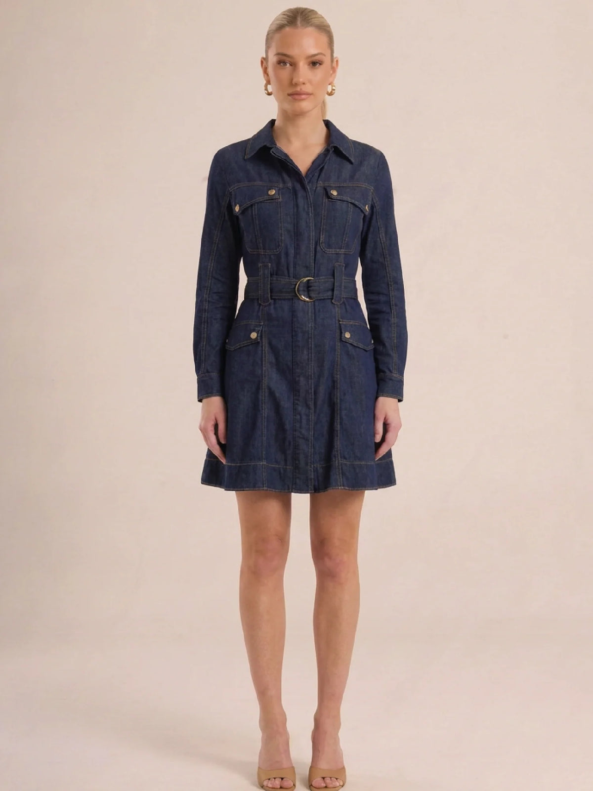 Marbelle Indigo Short Dress