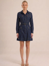 Marbelle Indigo Short Dress