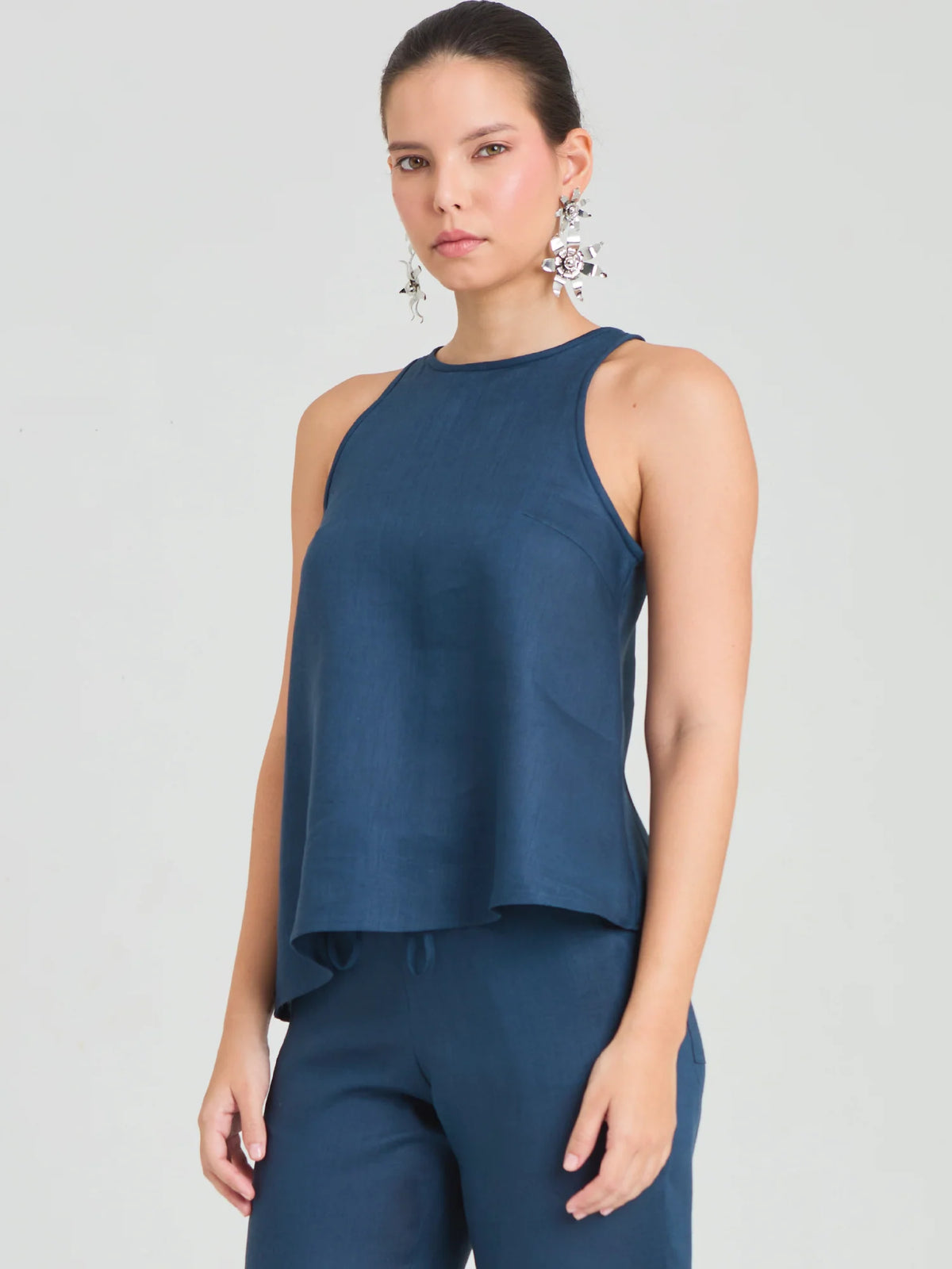 Dinara Navy Blouse