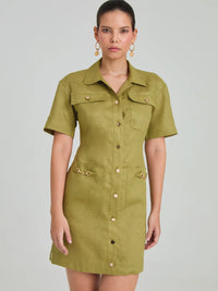 Lavanda Pistachio Short Dress