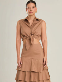 Perugia Brown  Blouse