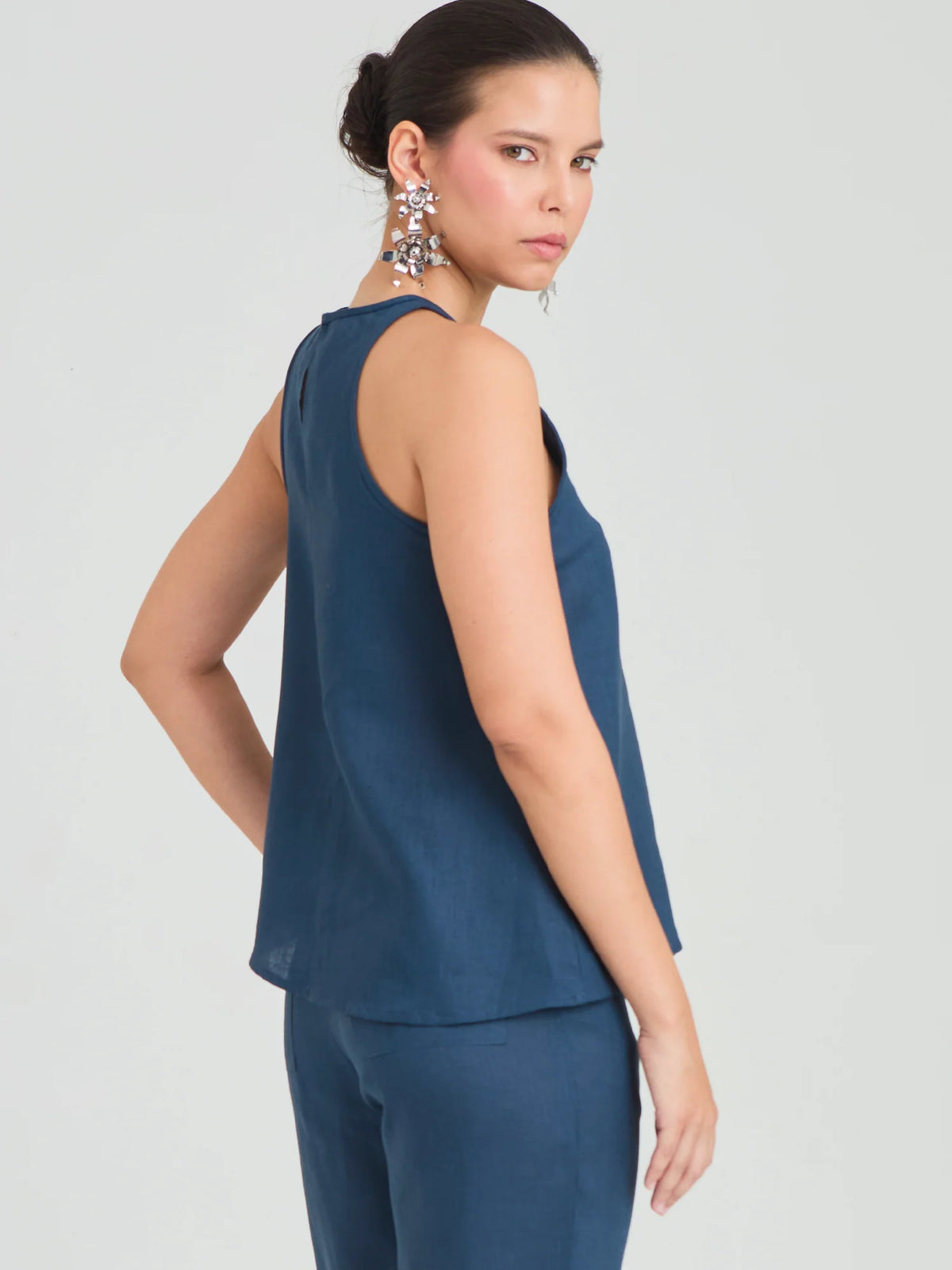 Dinara Navy Blouse