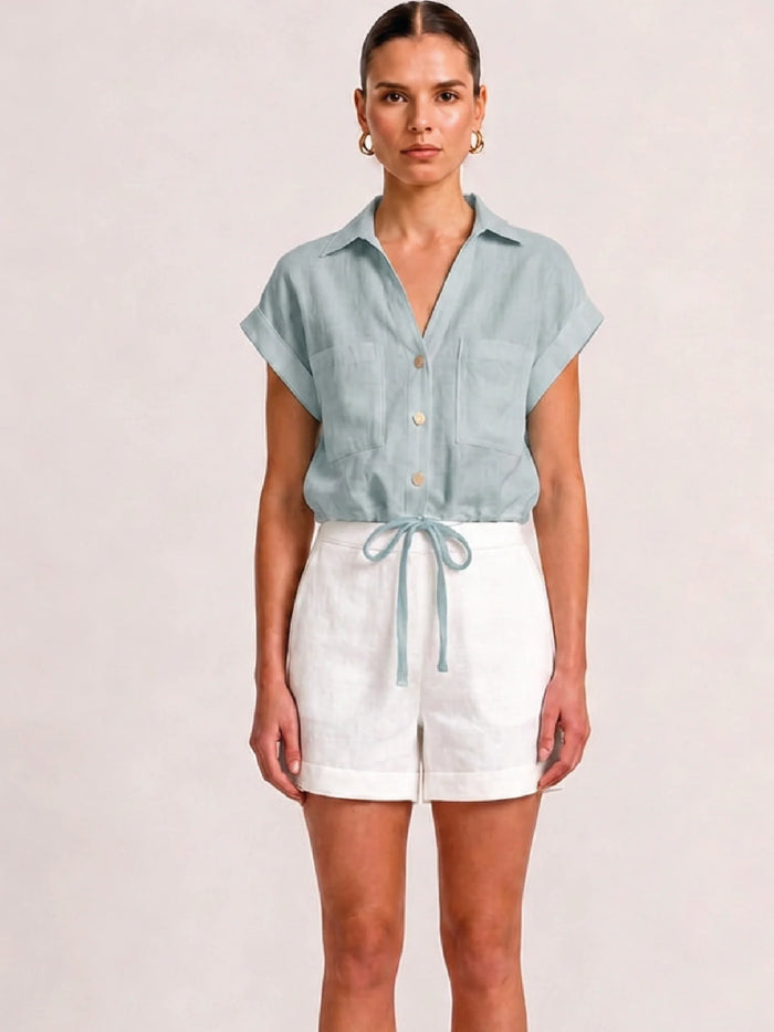 Vespera Aqua Blouse