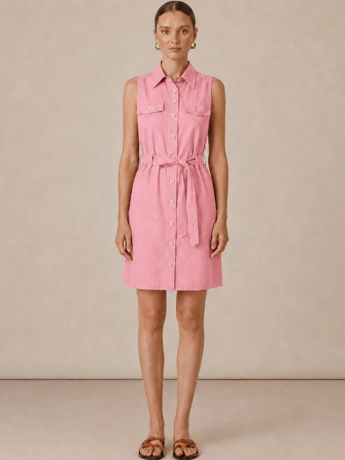 Cosmea Coral Short Dress