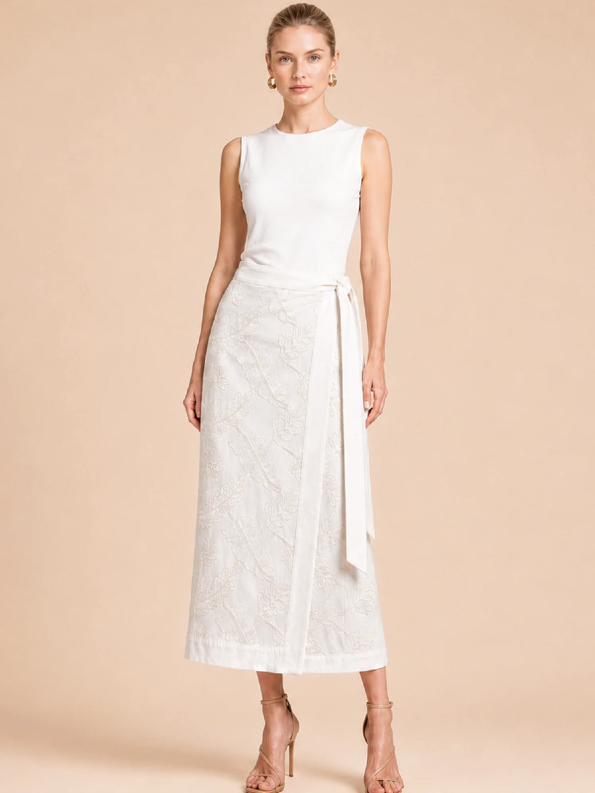 Romantic Ivory Maxi Skirt