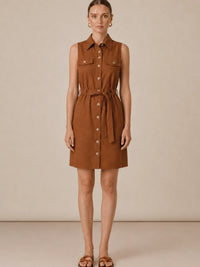 Cosmea Coffe Short Dress