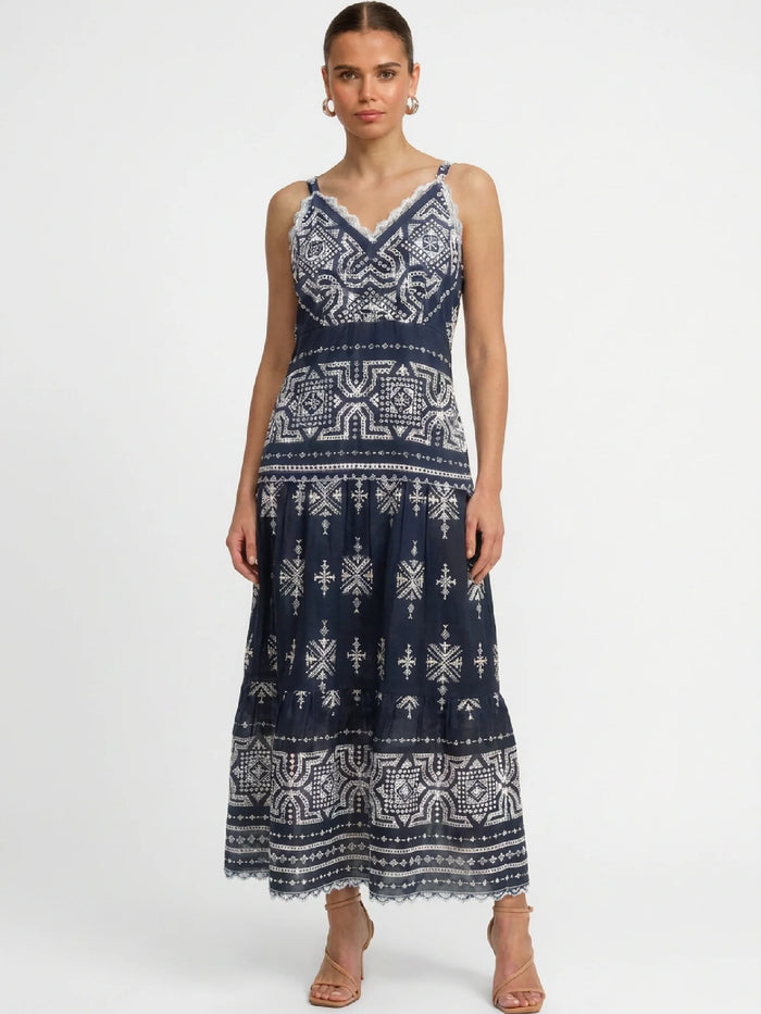 Calantha Blue Long Dress