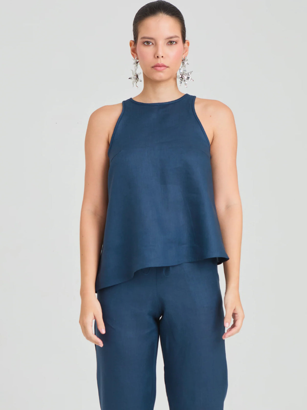 Dinara Navy Blouse