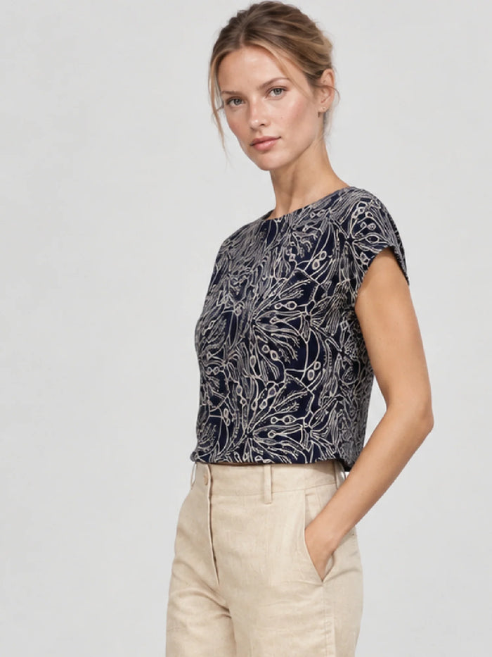 Arenza Navy Blouse