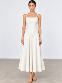 Renne White Long Dress