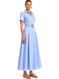 Poesía Long Blue Dress