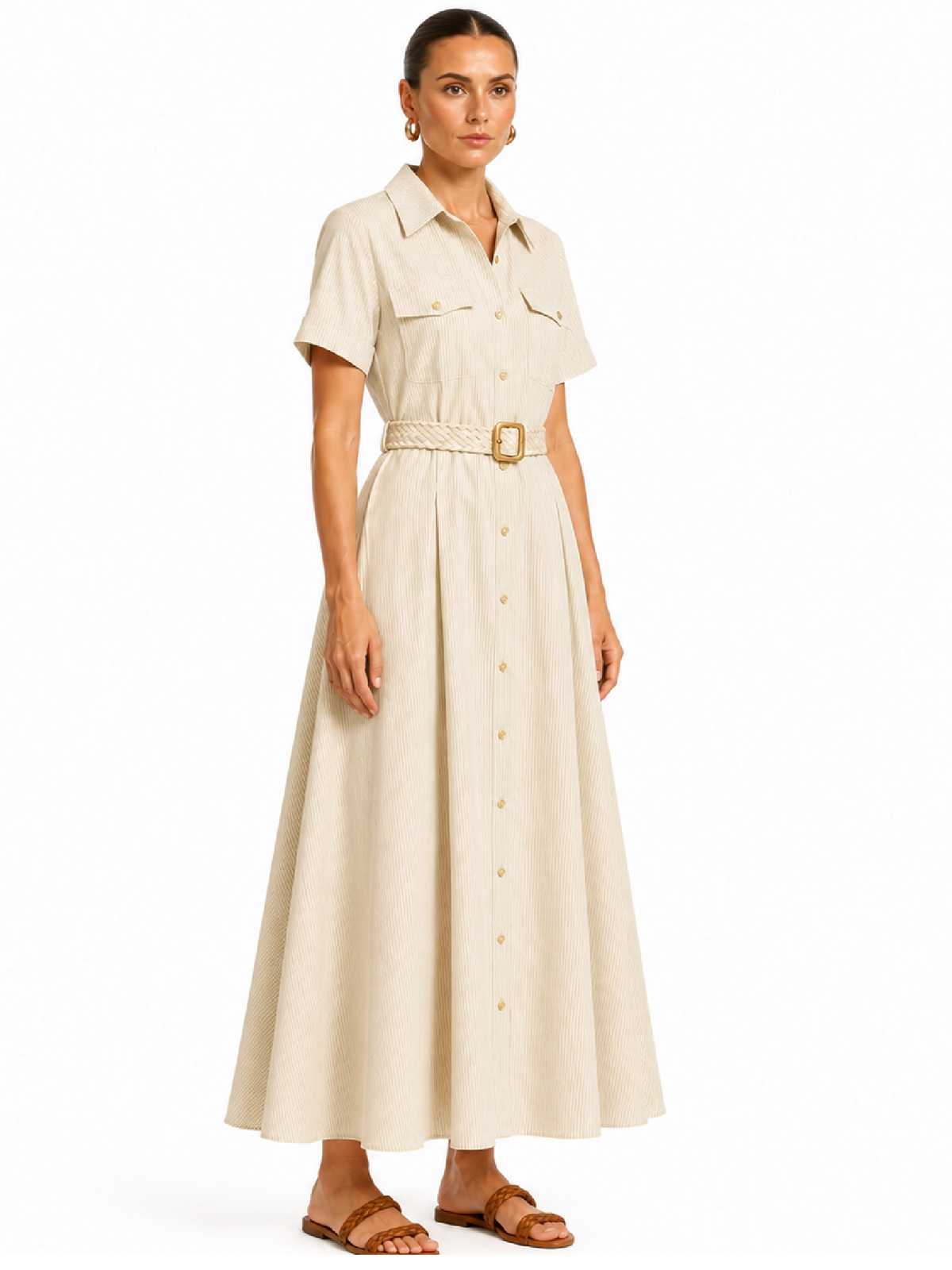 Poesía Long Sand Dress