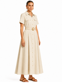Poesía Long Sand Dress