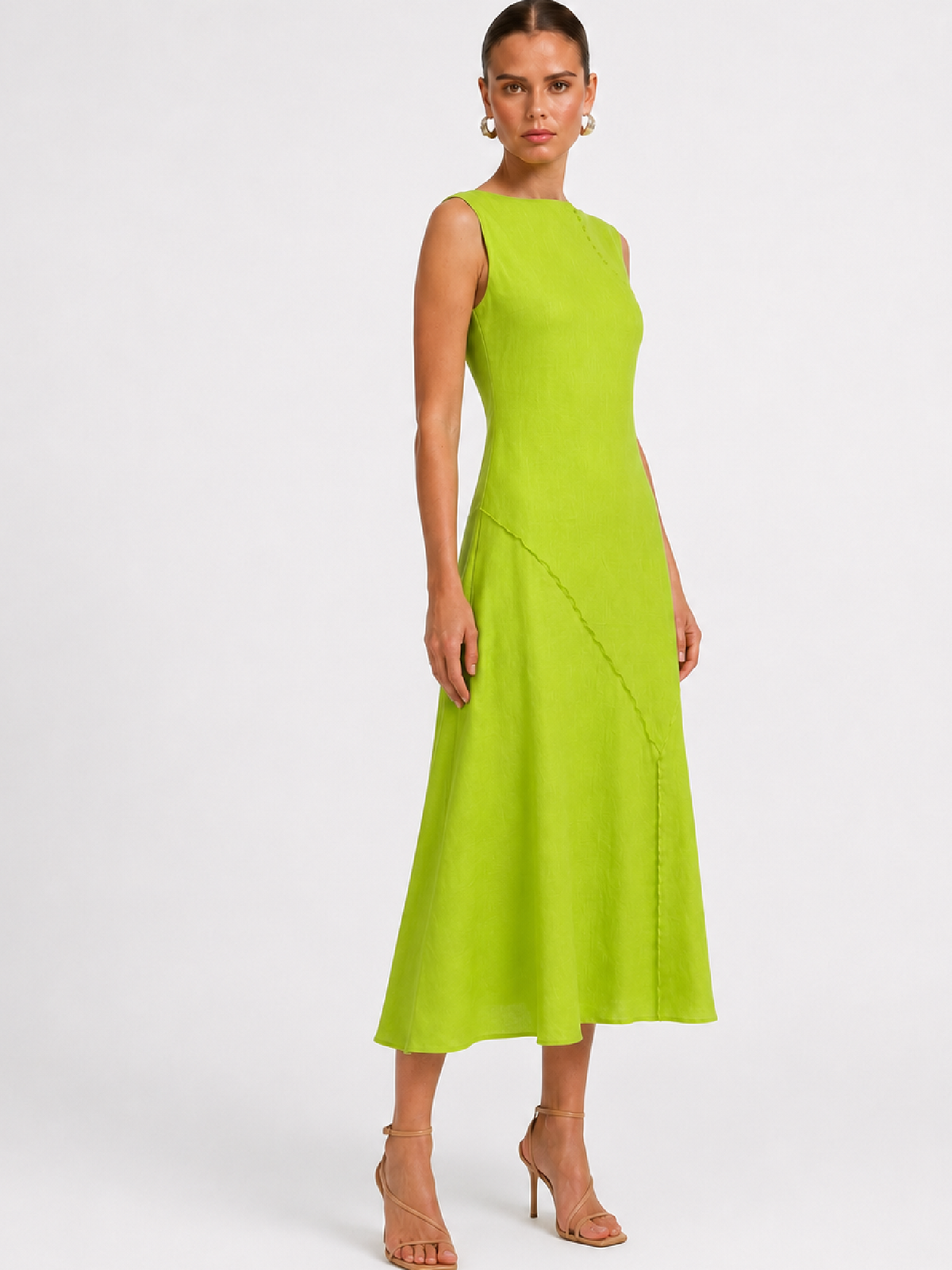 Alanis Lime Long Dress