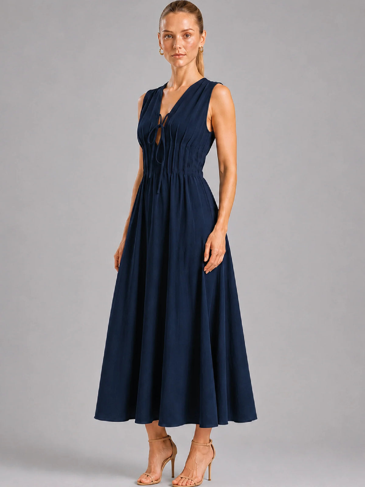 Alcala Navy Maxi Dress