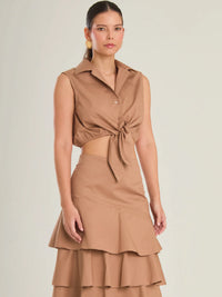 Perugia Brown  Blouse
