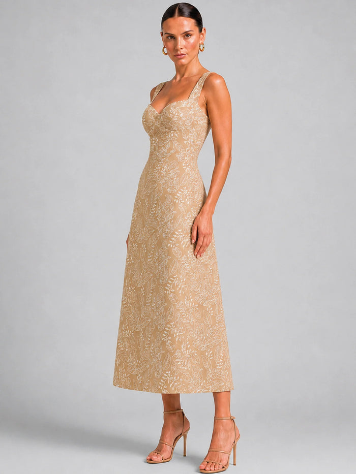 Ashika Beige Maxi Dress