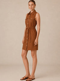 Cosmea Coffe Short Dress
