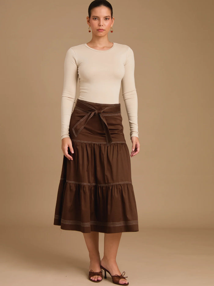 Ancara Brown Maxi Skirt