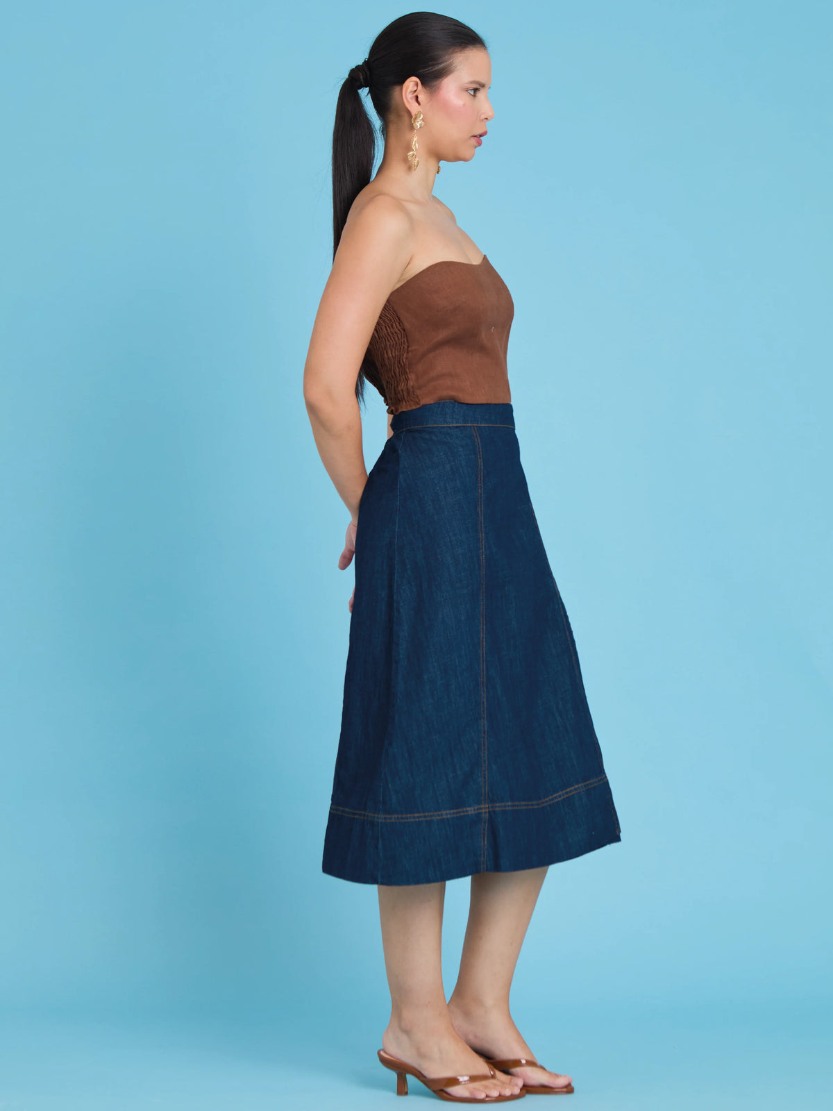 Mawar Indigo Skirt