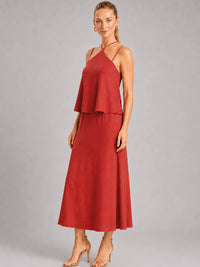 Amaris Red Maxi Dress