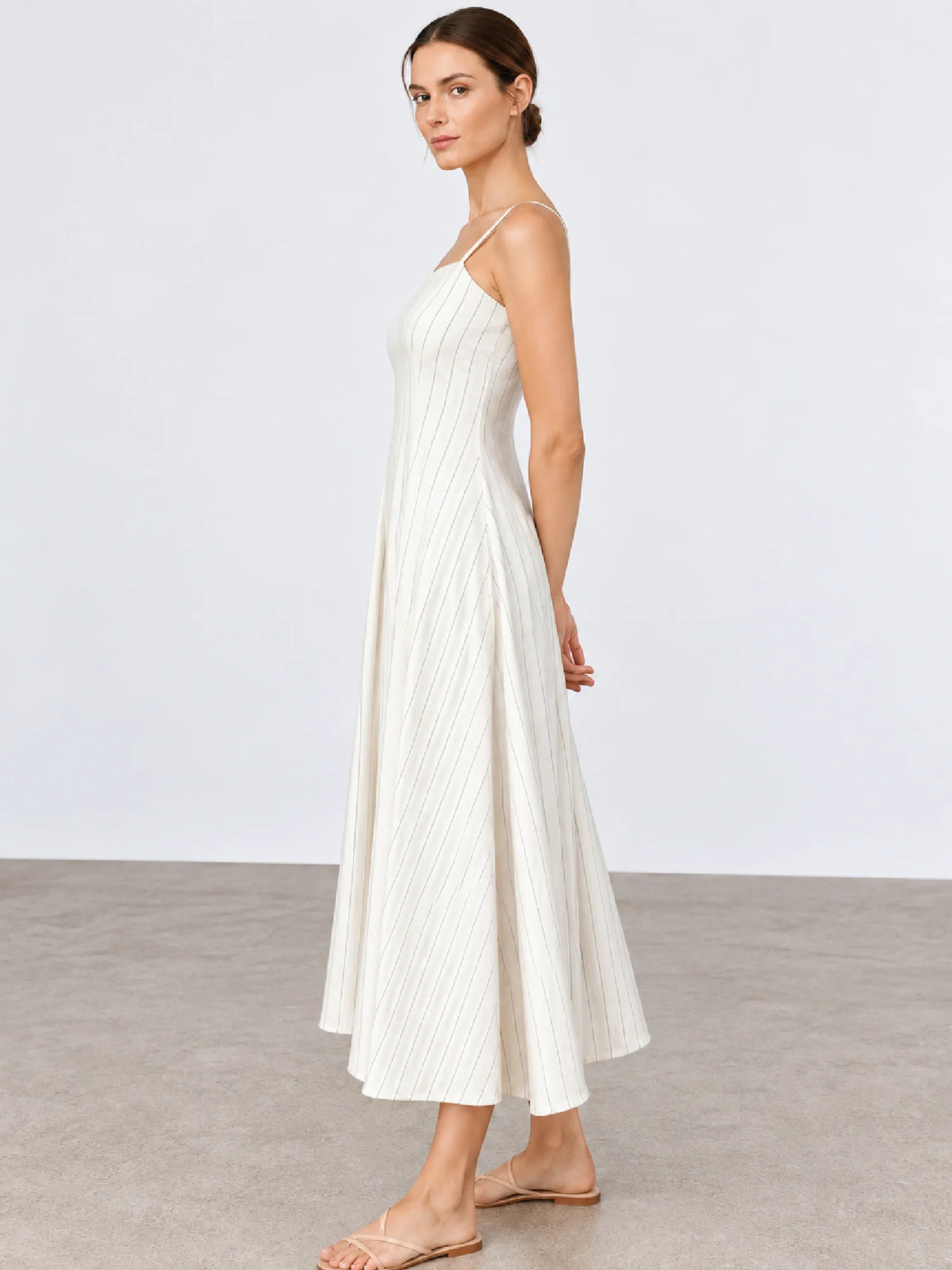 Renne White Long Dress