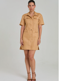 Lavanda Camel Short Dress