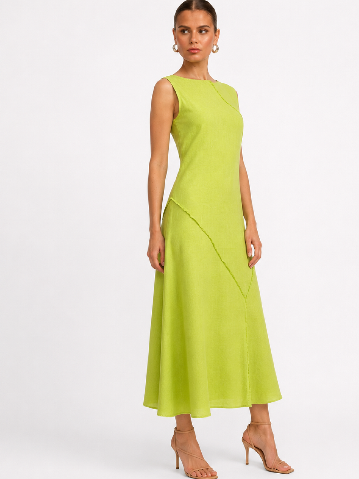 Alanis Lime Long Dress