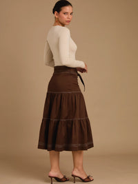 Ancara Brown Maxi Skirt