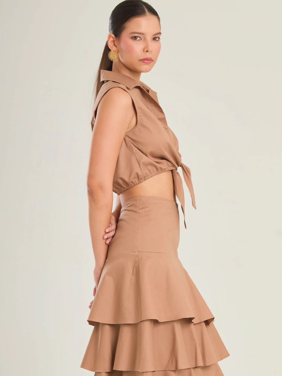 Perugia Brown  Blouse