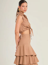 Perugia Brown  Blouse